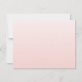 Blush Pink legant hand Script Name Text Simple Notitiekaartje (Achterkant)