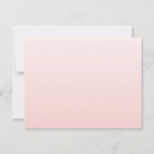 Blush Pink legant hand Script Name Text Simple Notitiekaartje (Achterkant)