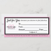 Blush Pink Leopard Lash Beauty Cadeaubon (Achterkant)