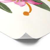 Blush Pink Lily Botanical Wedding Welcome Poster (Hoek)