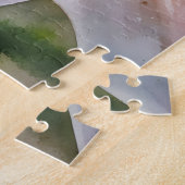 Blush Pink Lily Flower Waterverf Style Art Legpuzzel (Zijkant)