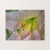 Blush Pink Lily Flower Waterverf Style Art Legpuzzel (Horizontaal)
