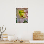 Blush Pink Lily Flower Waterverf Style Art Poster (Keuken)