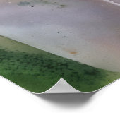 Blush Pink Lily Flower Waterverf Style Art Poster (Hoek)