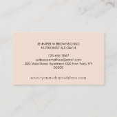 Blush Pink Line Food Fruit Dietician Nutritionist Visitekaartje (Achterkant)