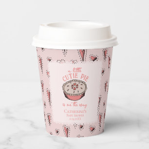 Blush Pink Little Cutie Pie Herfst Baby Meisje Dou Papieren Bekers