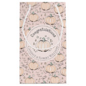Blush Pink Little Pumpkin Baby Gefeliciteerd Klein Cadeauzakje (Achterkant)
