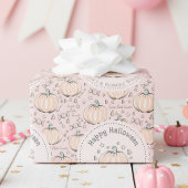 Blush Pink Little Pumpkin Baby Halloween Cadeaupapier