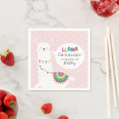 Blush Pink Llama Fun Paper Servet (Insitu)
