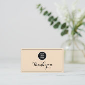Blush Pink Logo Bedankt Business Reward Punch Klantenkaartje (Staand voorkant)