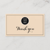 Blush Pink Logo Bedankt Business Reward Punch Klantenkaartje (Voorkant)