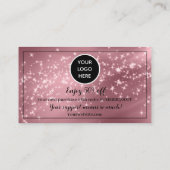 Blush Pink Logo Bedankt Business Reward Punch Klantenkaartje (Achterkant)