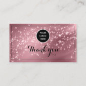 Blush Pink Logo Bedankt Business Reward Punch Klantenkaartje (Voorkant)