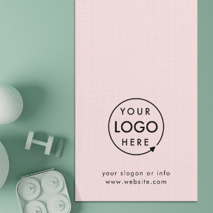 Blush Pink Logo Business Professional Yogamat