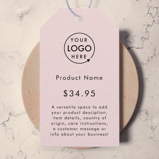 Blush Pink Logo | Labels voor de winkelprijs Cadeaulabel