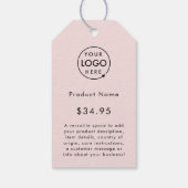 Blush Pink Logo | Labels voor de winkelprijs Cadeaulabel (Achterkant)