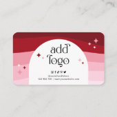 Blush Pink Logo Moderne Arch Retro Salon Makeup Klantenkaartje (Achterkant)