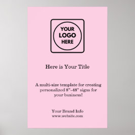 Blush Pink Logo | Moderne promotionele branding Poster