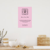 Blush Pink Logo | Moderne promotionele branding Poster (Keuken)