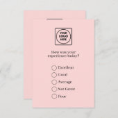 Blush Pink Logo | Ontwerp van feedbackscore voor b Informatiekaartje (Voorkant / Achterkant)