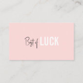 Blush Pink Logo Prize Draai Raffle Business Ticket (Achterkant)