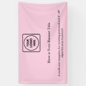 Blush Pink Logo | Professionele zakelijke branding Spandoek (Verticaal)