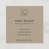 BLUSH PINK LOTUS FLORA LOGO TOONT DANK U VIERKANTE VISITEKAARTJE (Achterkant)