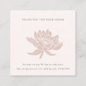 BLUSH PINK LOTUS FLORA LOGO TOONT DANK U VIERKANTE VISITEKAARTJE (Voorkant)