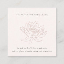 BLUSH PINK LOTUS FLORAL LOGO SHOPPING DANK U