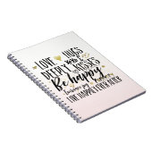 Blush Pink Love Hugs XOXO Kisses Happy Heart Notitieboek (Rechterzijde)
