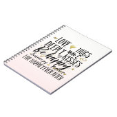 Blush Pink Love Hugs XOXO Kisses Happy Heart Notitieboek (Linkerzijde)
