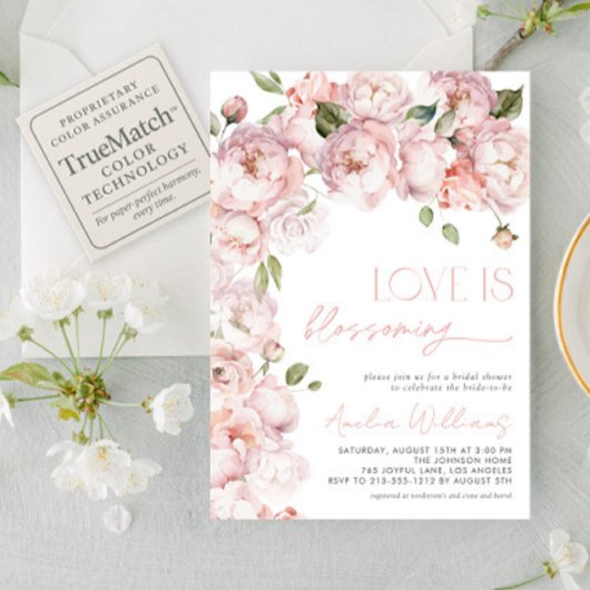 Blush Pink Love is een bloeiend Vrijgezellenfeest Kaart
