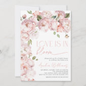 Blush Pink Love is in Bloom Floral Vrijgezellenfee Kaart (Voorkant)