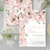 Blush Pink Love is in Bloom Floral Vrijgezellenfee Kaart
