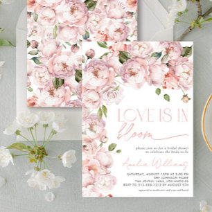 Blush Pink Love is in Bloom Floral Vrijgezellenfee Kaart
