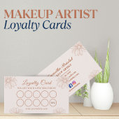 Blush Pink Loyalty Card for Salon & Beauty Artists