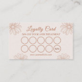 Blush Pink Loyalty Card for Salon & Beauty Artists (Voorkant)