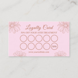 Blush Pink Loyalty Card for Salon & Beauty Artists