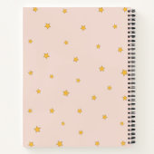 Blush Pink Lucky Stars Monogram Spiral Notitieboek (Achterkant)