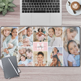 Blush Pink Maak je eigen 8 foto collage Bureaumat