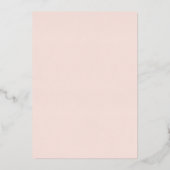 Blush Pink Magnolia and Hydrangea Baby Dedication Folie Uitnodiging (Achterkant)