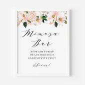 Blush Pink Magnolia en Hydrangea Mimosa Bar Poster