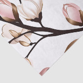 Blush Pink Magnolia op wit Tissuepapier (Detail)