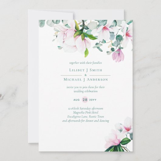 Blush Pink Magnolia Wedding (Voorkant)