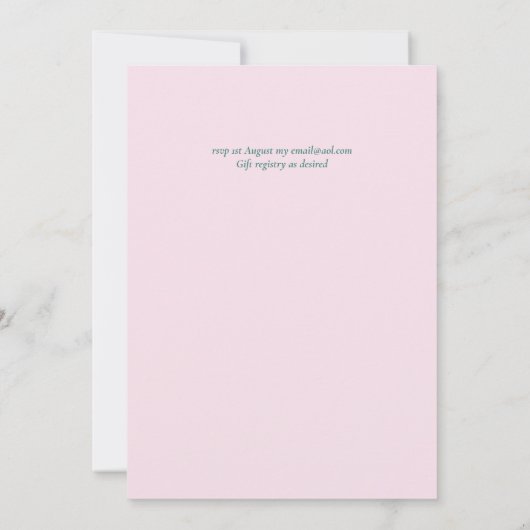 Blush Pink Magnolia Wedding (Achterkant)