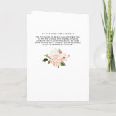 Blush Pink Magnolias & Hydrangeas Wedding Booklet Programma (Achterkant)