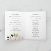 Blush Pink Magnolias & Hydrangeas Wedding Booklet Programma (Binnen)