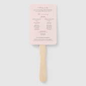 Blush Pink Magnolias & Hydrangeas Wedding Programs Handwaaier (Achterkant)