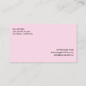 Blush Pink Make-up Artiest Visitekaartje (Achterkant)