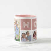 Blush Pink mam Foto Collage Mok (Midden)